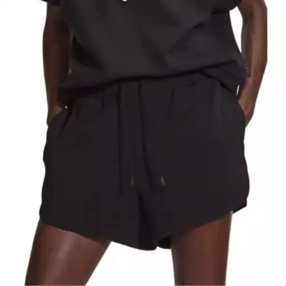 Varley Ollie High Waist Sweat Shorts black XL comfort cozy lounge lagom